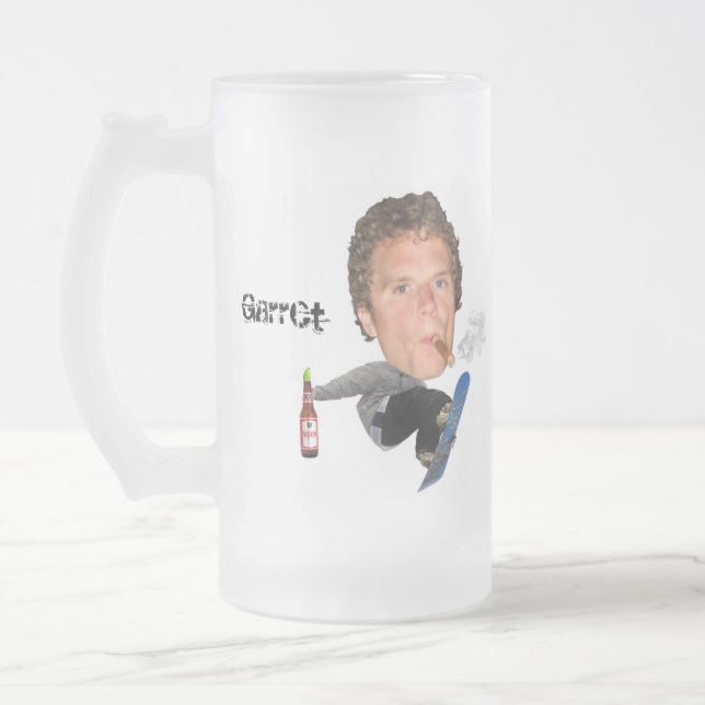 Vidro Jateado Caneca de cerveja do sótão (Esquerda)