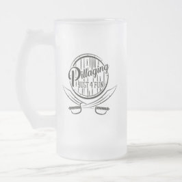 Vidro Jateado Caneca de cerveja do "tambor" de PJ4f