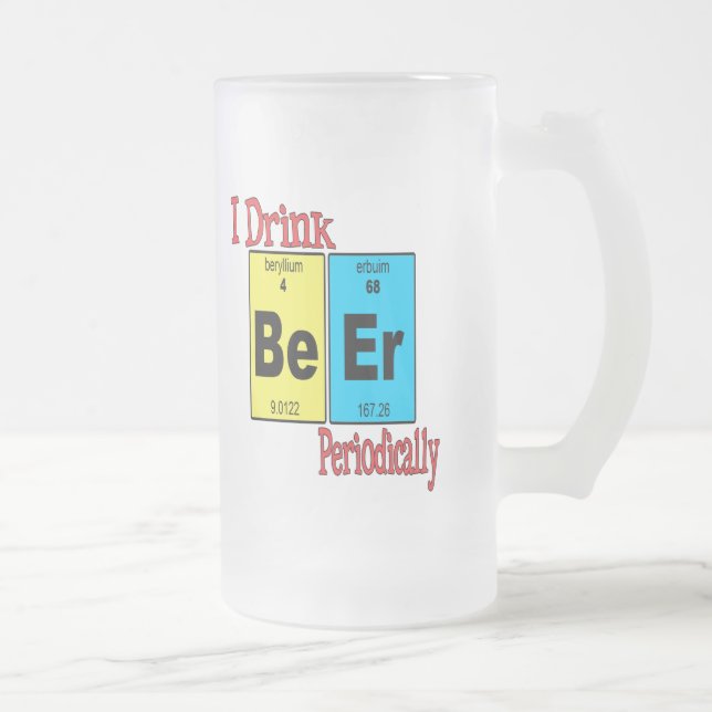Vidro Jateado Caneca de cerveja engraçada do fosco, eu bebo a (Direita)