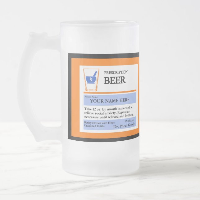 Vidro Jateado Caneca de cerveja feita sob encomenda da (Esquerda)