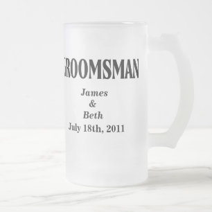 Vidro Jateado Caneca de cerveja feita sob encomenda do padrinho