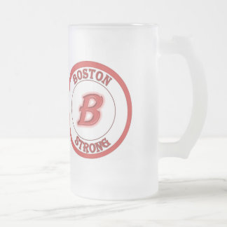 Vidro Jateado Caneca de cerveja forte do fosco de Boston