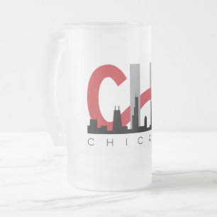 Vidro Jateado Caneca de cerveja geada CHI