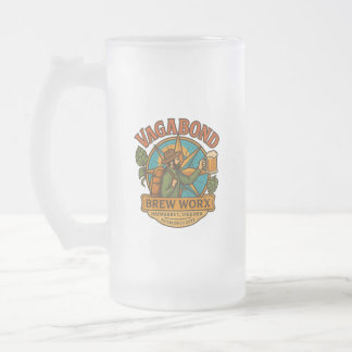 Vidro Jateado Caneca de cerveja geada com logotipo