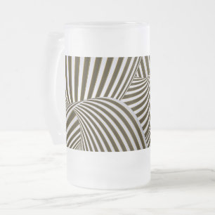 Vidro Jateado Caneca de Cerveja Geada com Torções 3D
