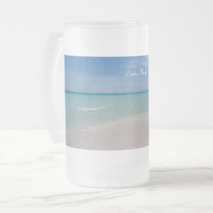 Vidro Jateado Caneca de Cerveja Geada da Praia de Destin Flórida