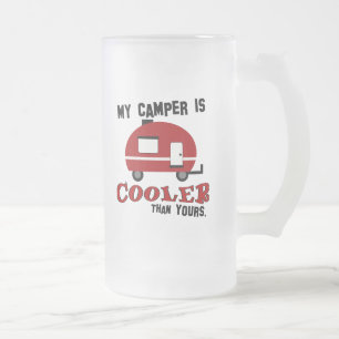 Vidro Jateado Caneca de Cerveja Geada de Camper Retrô Divertida