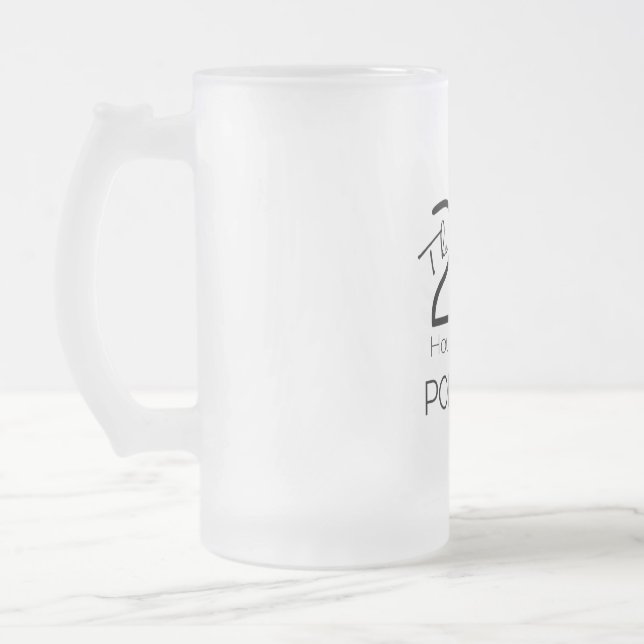 Vidro Jateado Caneca de cerveja gelado - branco (Esquerda)