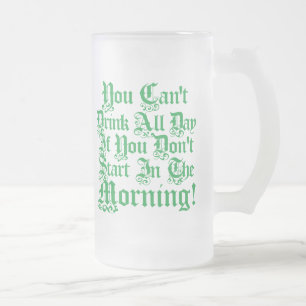 Vidro Jateado Caneca de cerveja irlandesa da cerveja do humor do