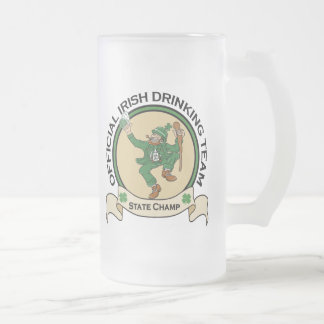 Vidro Jateado Caneca de cerveja irlandesa da equipe do bebendo