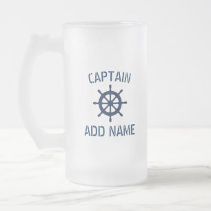 Vidro Jateado Caneca de cerveja náutica conhecida da cerveja do