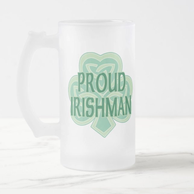 Vidro Jateado Caneca de cerveja orgulhosa do Irlandês (Esquerda)