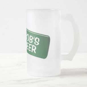 Vidro Jateado Caneca de cerveja personalizada com design de garr