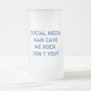 Vidro Jateado Caneca de cerveja social da caverna do homem dos