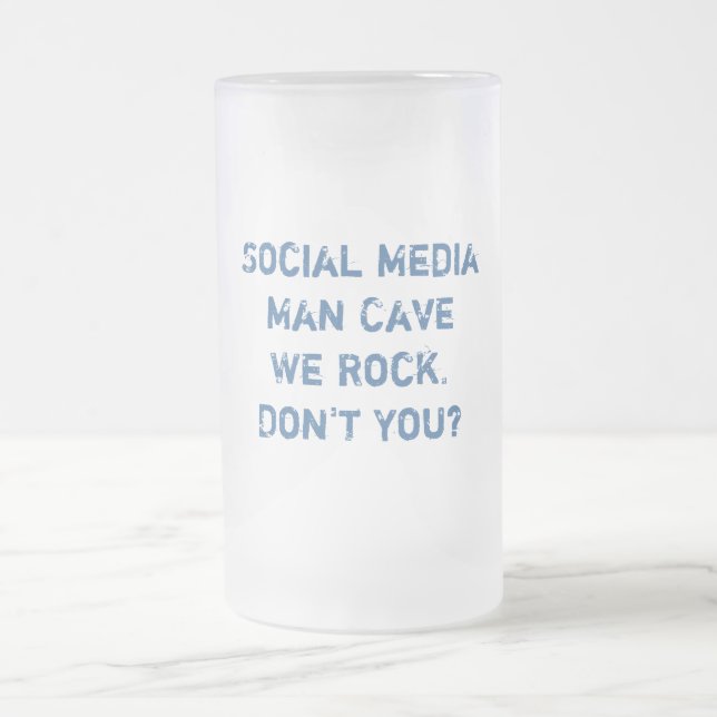 Vidro Jateado Caneca de cerveja social da caverna do homem dos (Centro)