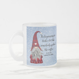 Vidro Jateado Caneca de Natal de Café com Espinhos Divertida