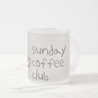 Vidro Jateado Caneca do Clube de Café de Domingo | Citação de Am