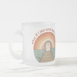 Vidro Jateado Caneca Manhã de Café com Bordão Divertido de Ouriç