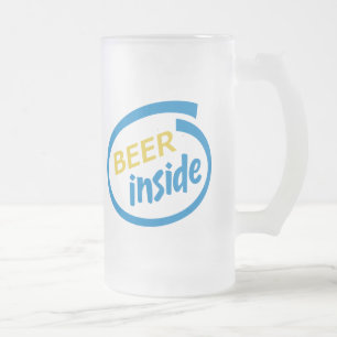 Vidro Jateado Cerveja dentro da caneca da caneca de