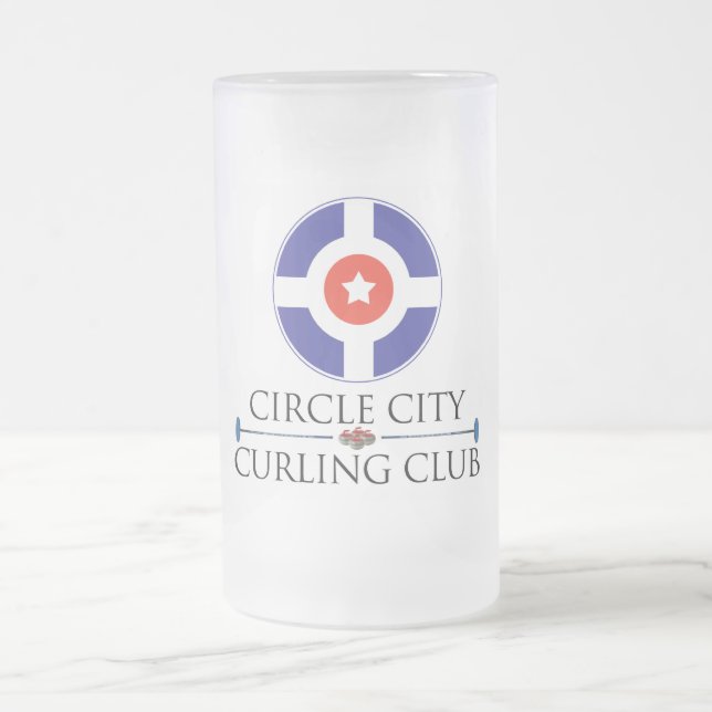 Vidro Jateado Cidade do círculo que ondula - caneca de cerveja (Centro)