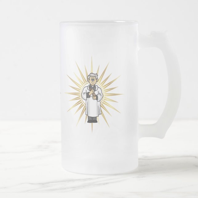 Vidro Jateado Comprar Um Padre Uma Caneca De Cerveja   (Direita)