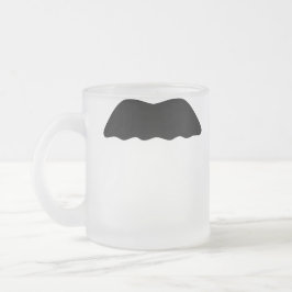 Vidro Jateado Cresça uma cara do Moustache da caneca de café do