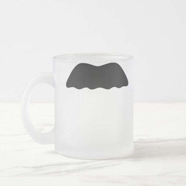 Vidro Jateado Cresça uma cara do Moustache da caneca de café do (Esquerda)