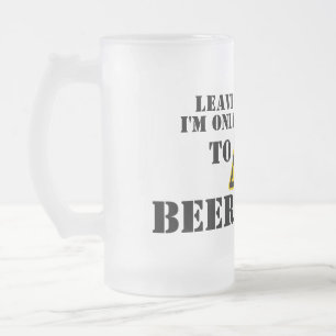 Vidro Jateado Deixe-me sozinho - caneca de cerveja mal-humorada