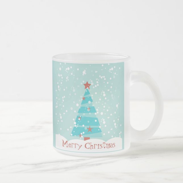 Vidro Jateado "Deixe-o nevar" caneca de café do Feliz Natal (Direita)
