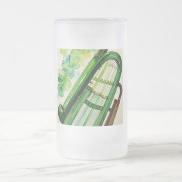 Vidro Jateado Elegante Caneca de cerveja do Fosco Harp Irlandês