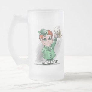 Vidro Jateado Elogios irlandeses! Caneca de cerveja do fosco