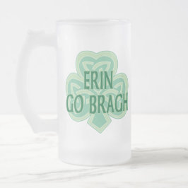 Vidro Jateado Erin vai caneca de cerveja de Bragh