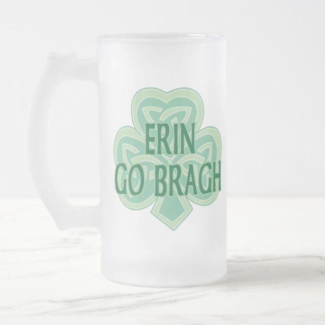 Vidro Jateado Erin vai caneca de cerveja de Bragh (Esquerda)