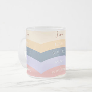 Vidro Jateado Eu adoro uma bela caneca de café