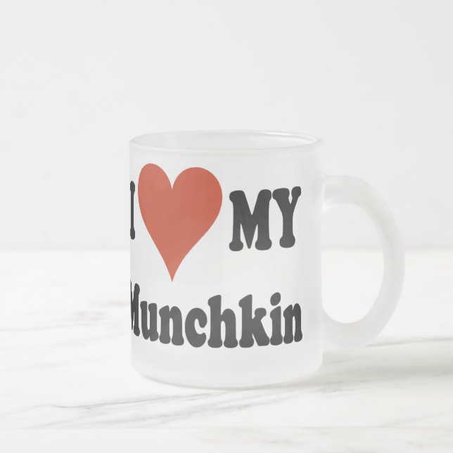Vidro Jateado Eu amo minha caneca de café do fosco de Munchkin (Direita)