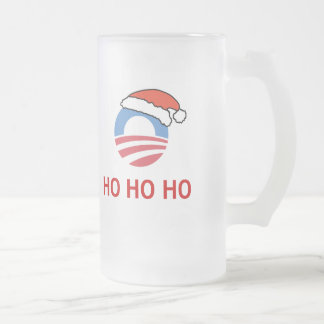 Vidro Jateado Ho Ho Ho caneca de cerveja de Obama