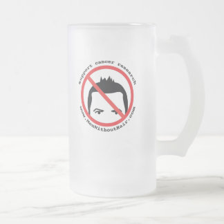 Vidro Jateado Homens sem a caneca de cerveja do cabelo