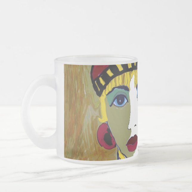 Vidro Jateado Maurine a caneca de café do fosco da rainha (Esquerda)