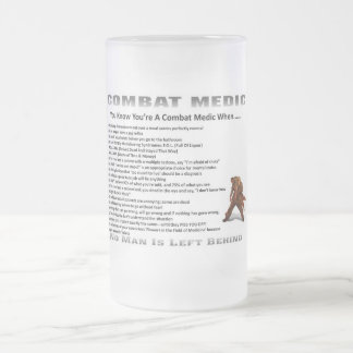 Vidro Jateado Médico do combate da caneca de cerveja da cerveja