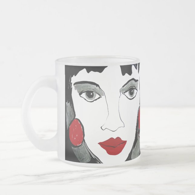 Vidro Jateado Mim e minha caneca de café do fosco do ego (Esquerda)
