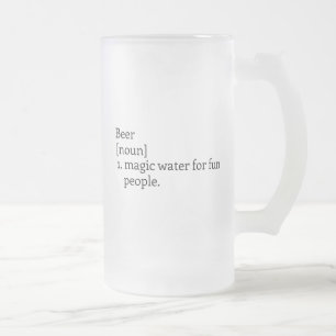Vidro Jateado "O Significado da Cerveja." Caneca de Cerveja Mono