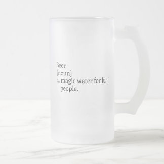 Vidro Jateado "O Significado da Cerveja." Caneca de Cerveja Mono