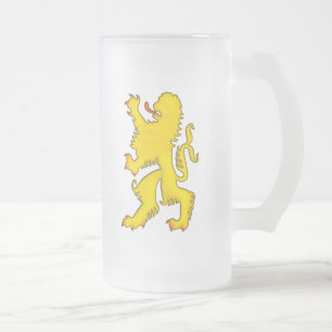 Vidro Jateado Oktoberfest Bavarian Lion Beer Caneca de cerveja -