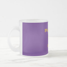 Vidro Jateado Pickleball King - caneca de café roxa e dourada