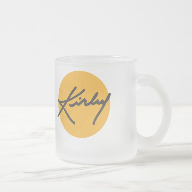 Vidro Jateado Que se caneca de café de Kirby (Direita)