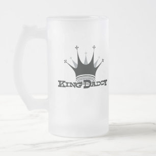 Vidro Jateado Rei Pai Cerveja Caneca de cerveja