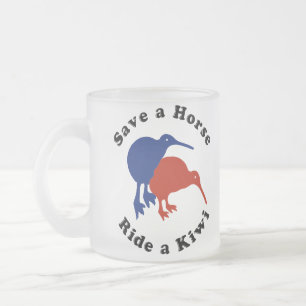Vidro Jateado Salvar um cavalo, monte uma caneca de café
