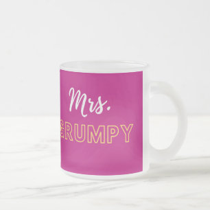 Vidro Jateado Sra. Grumpy Mug Caneca de café Casal