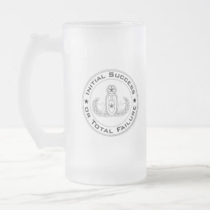 Vidro Jateado Sucesso da inicial da caneca de cerveja do Eod ou