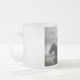 Vidro Jateado Vaqueiro na caneca Roping do copo de café de Frost